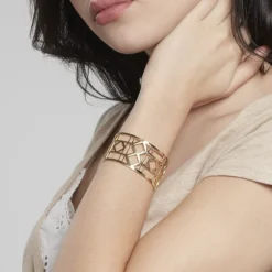 IMAGINE Bracelets Acier Inoxydable|Bracelets Joncs > Bracelet Jonc Luyanna Acier Jaune