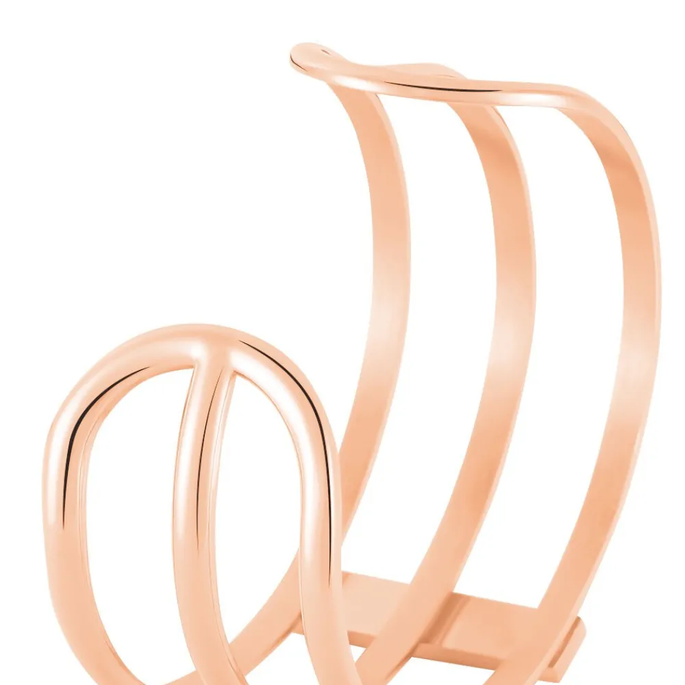 IMAGINE Bracelets Acier Inoxydable|Bracelets Joncs > Bracelet Jonc Medina Acier Rose Pierre De Synthese