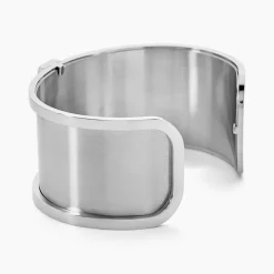 IMAGINE Bracelets Acier Inoxydable|Bracelets Joncs > Bracelet Jonc Melvyna Acier Blanc Pierre De Synthese