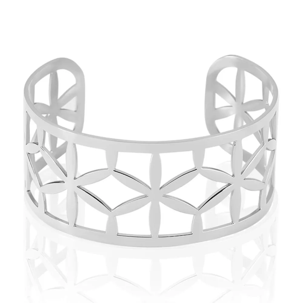 IMAGINE Bracelets Acier Inoxydable|Bracelets Joncs > Bracelet Jonc Milda Acier Blanc