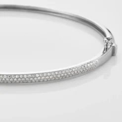 Bracelet Jonc Or Blanc Stasya Diamants