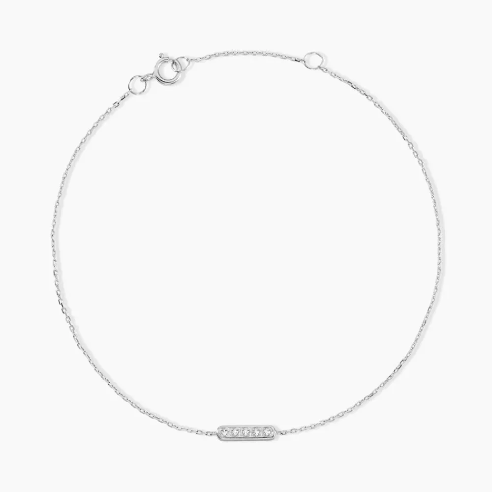 Marc Orian Bracelets Or|Bijoux Or > Bracelet Jonc Rosalin Blanc Diamant Blanc