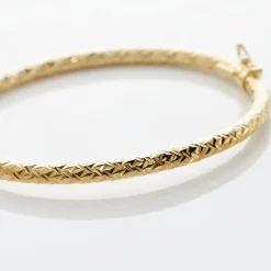 Marc Orian Bracelets Or|Bracelets Joncs > Bracelet Jonc Shiny Diamante Or Jaune