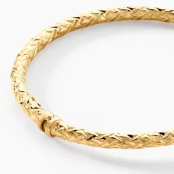 Marc Orian Bracelets Or|Bracelets Joncs > Bracelet Jonc Shiny Diamante Or Jaune