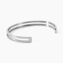 Marc Orian Bracelets Homme|Bracelets Acier Inoxydable > Bracelet Jonc Valen Acier Blanc Sans Pierre