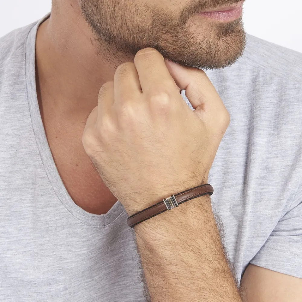 JOURDAN Bracelets Cuir|Bracelets Homme > Bracelet Acier