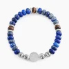 JOURDAN Bracelets Homme|Bracelets Acier Inoxydable > Bracelet 1921 Acier Blanc œil De Tigre