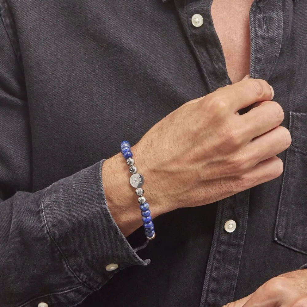 JOURDAN Bracelets Homme|Bracelets Acier Inoxydable > Bracelet 1921 Acier Blanc œil De Tigre
