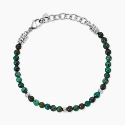 JOURDAN Bracelets Homme|Bracelets Acier Inoxydable > Bracelet Acier Blanc Turquoise