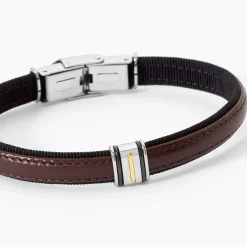 JOURDAN Bracelets Cuir|Bracelets Acier Inoxydable > Bracelet Acier Et Or