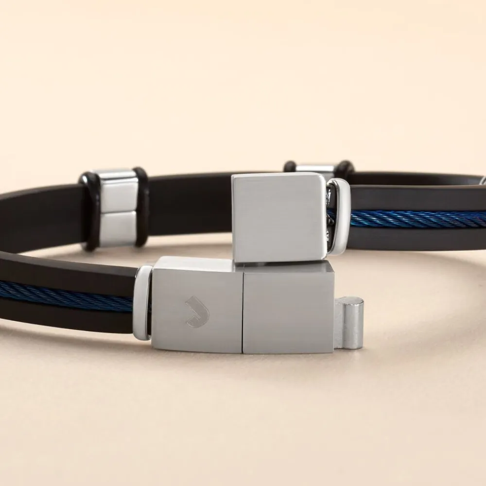 JOURDAN Bracelets|Idées Cadeaux Homme > Bracelet Caoutchouc Noir