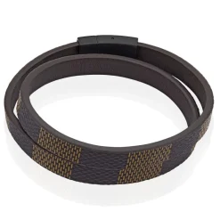 JOURDAN Bracelets Cuir|Bracelets Homme > Bracelet Chicago Cuir Noir Et Marron