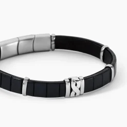 JOURDAN Bracelets Cuir|Bracelets Homme > Bracelet Chip Cuir Noir