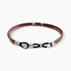 JOURDAN Bracelets Cuir|Bracelets Homme > Bracelet Colibri Acier Marron