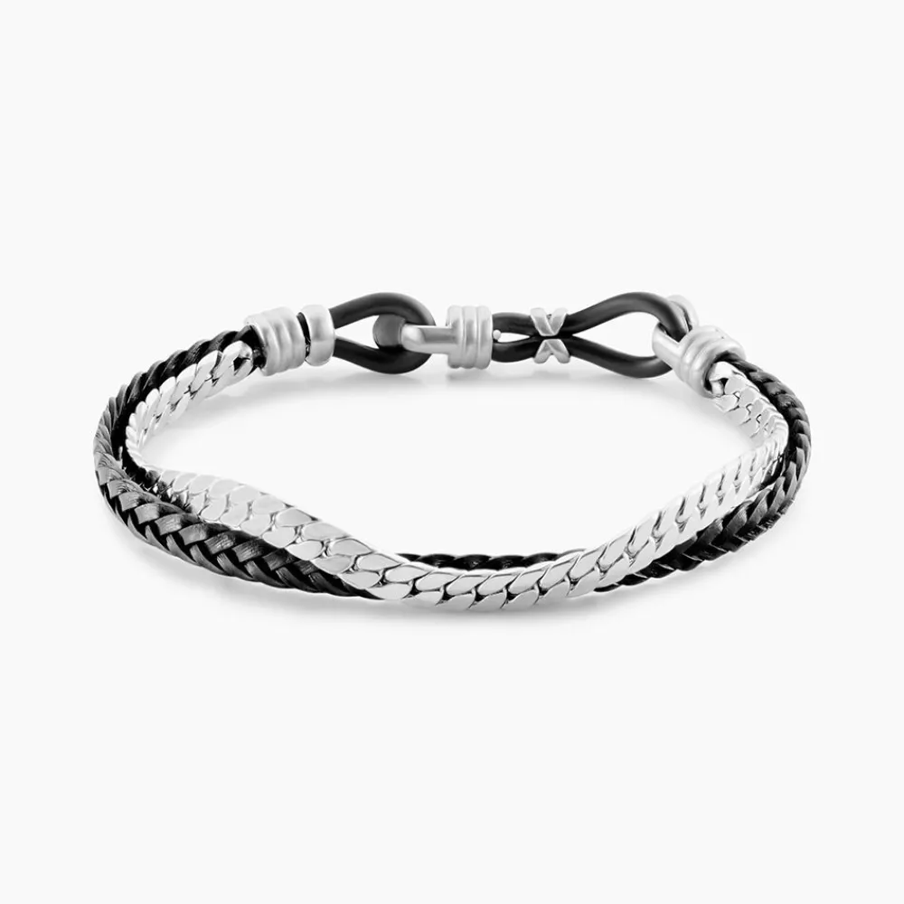 JOURDAN Bracelets Cuir|Bracelets Homme > Bracelet Colibri Acier Argenté