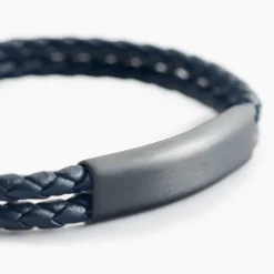 JOURDAN Bracelets Cuir|Bracelets Homme > Bracelet Come Cuir Bleu