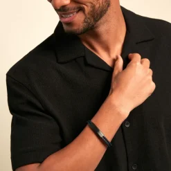 JOURDAN Bracelets Cuir|Bracelets Homme > Bracelet Come Cuir Bleu