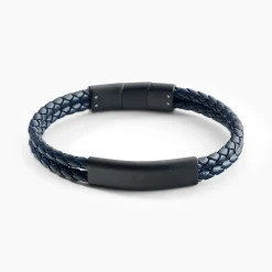 JOURDAN Bracelets Cuir|Bracelets Homme > Bracelet Come Cuir Bleu