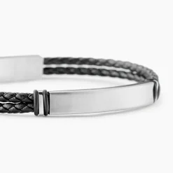 Bracelet Jourdan Cuir De Vache Noir