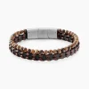 Bracelet Jourdan Cuir De Vache Oeil De Tigre