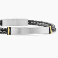 Bracelet Jourdan Cuir De Vache Noir