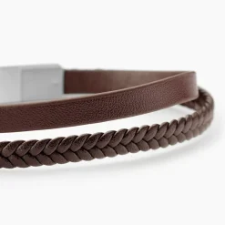 Bracelet Jourdan Cuir De Vache Marron