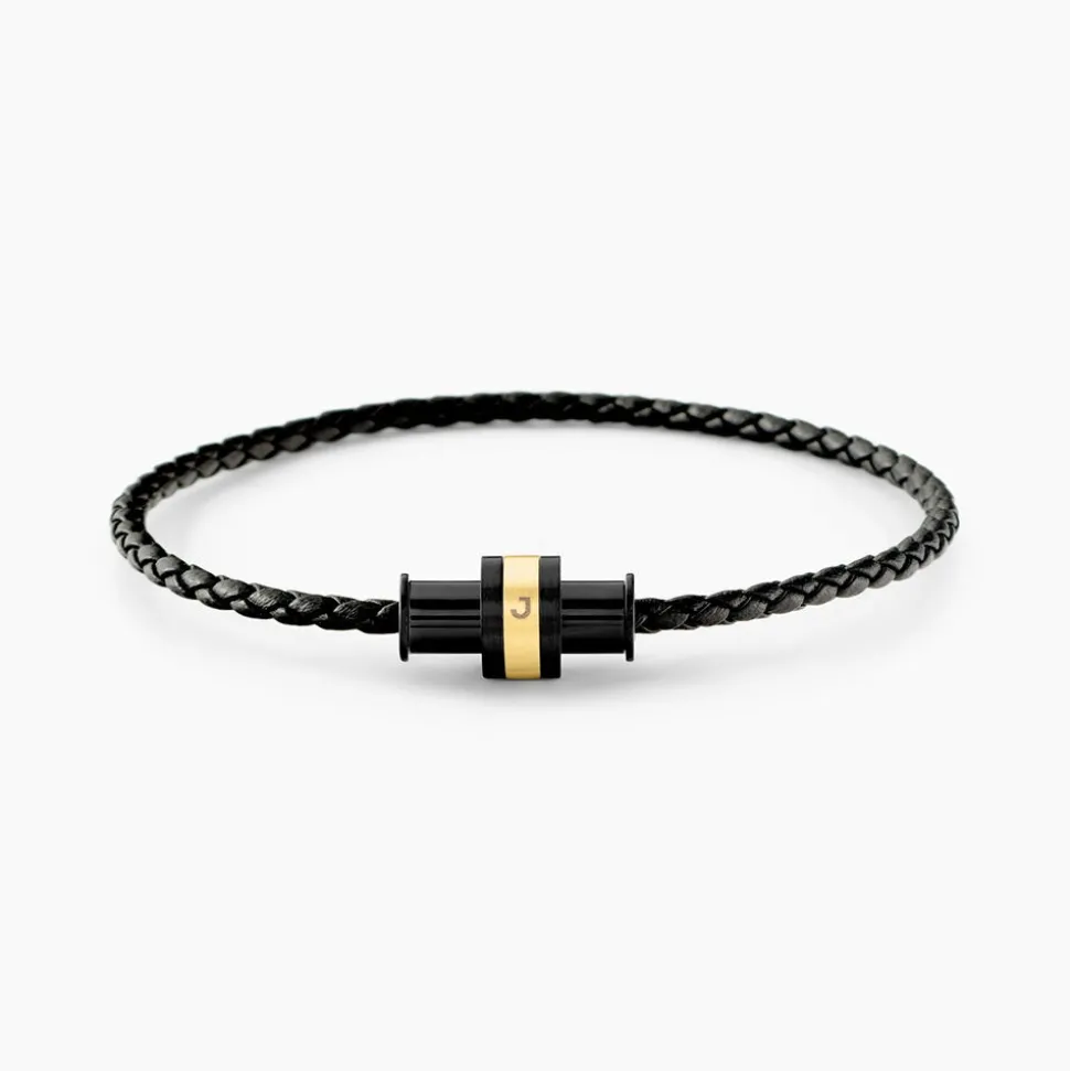 Bracelet Jourdan Cuir De Vache Noir