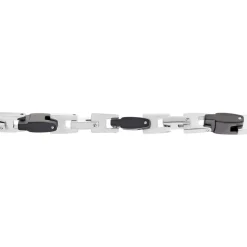 Bracelet Jourdan Homme Black Beal Acier Argente