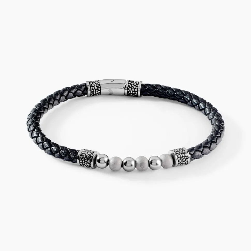 Bracelet Jourdan Pheonix Cuir Noir