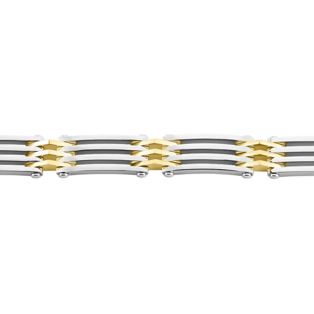 JOURDAN Bracelets Homme|Bracelets Acier Inoxydable > Bracelet Rio Acier Bicolore