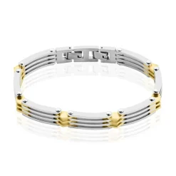 JOURDAN Bracelets Homme|Bracelets Acier Inoxydable > Bracelet Rio Acier Bicolore