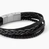 Bracelet Jourdan Tex Cuir Noir Onyx