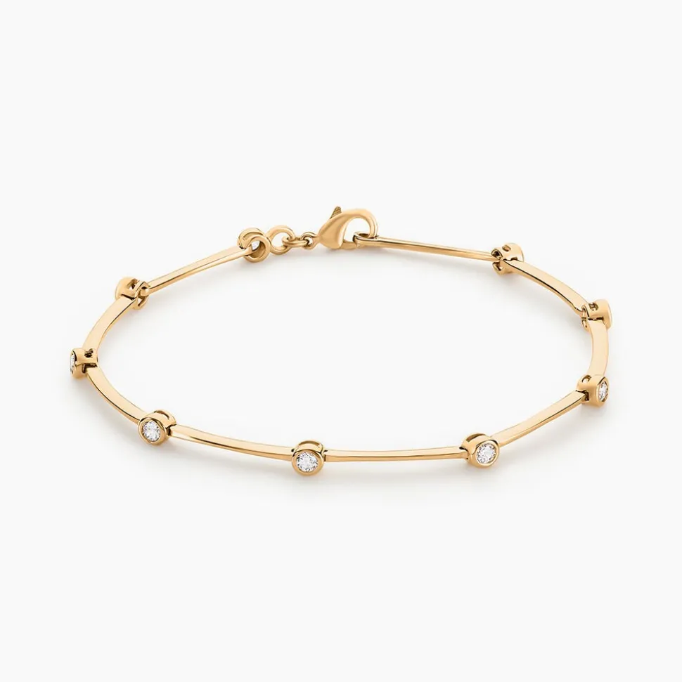 Bracelet Kaelig Plaqué Or Jaune Oxyde De Zirconium