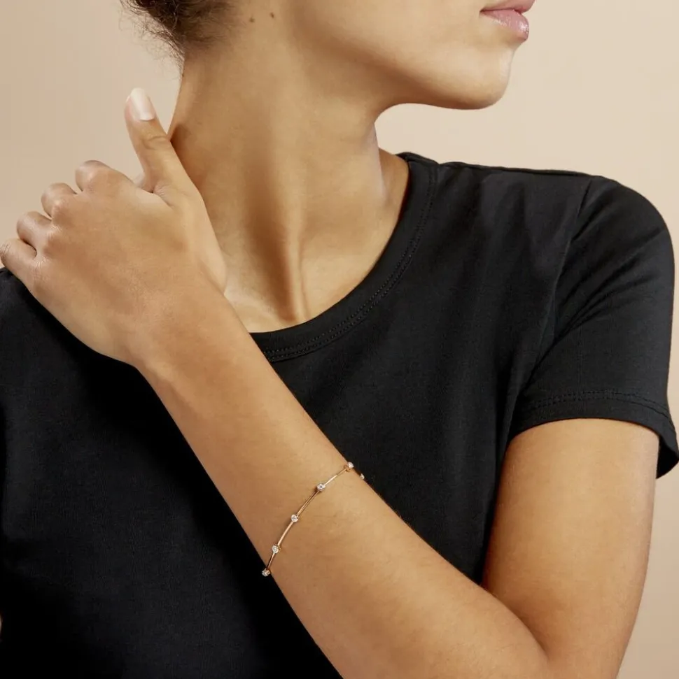 Bracelet Kaelig Plaqué Or Jaune Oxyde De Zirconium