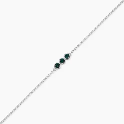 Marc Orian Bijoux Zirconium|Bracelets > Bracelet Kasey Argent Blanc Oxyde De Zirconium argent blanc oxyde vert