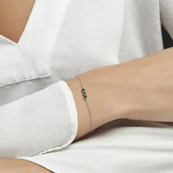 Marc Orian Bijoux Zirconium|Bracelets > Bracelet Kasey Argent Blanc Oxyde De Zirconium argent blanc oxyde vert