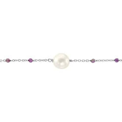 Bracelet Kerri Argent Blanc Perle De Culture Améthyste