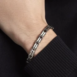 Marc Orian Bracelets Homme|Bracelets Acier Inoxydable > Bracelet Kolby Acier Bicolore