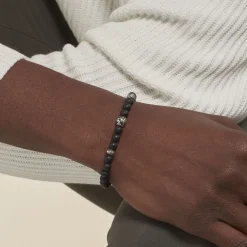 Marc Orian Bracelets Homme|Bracelets Acier Inoxydable > Bracelet Labhras Acier Blanc Agate