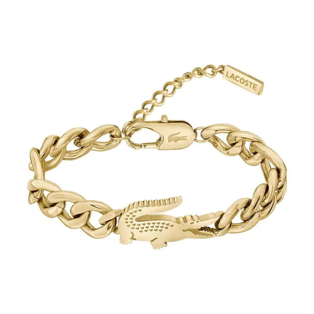 LACOSTE BIJOUX Bracelets Homme|Bracelets Acier Inoxydable > Bracelet Lacoste Crocodile Acier Jaune