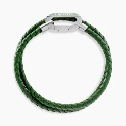Bracelet Lacoste Starboard Cuir De Veau Vert