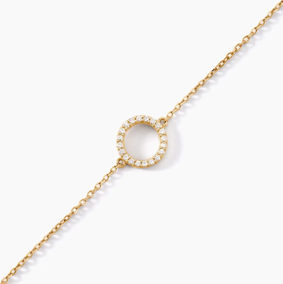 Bracelet Lim Or Jaune Oxyde De Zirconium