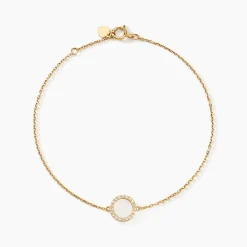 Bracelet Lim Or Jaune Oxyde De Zirconium