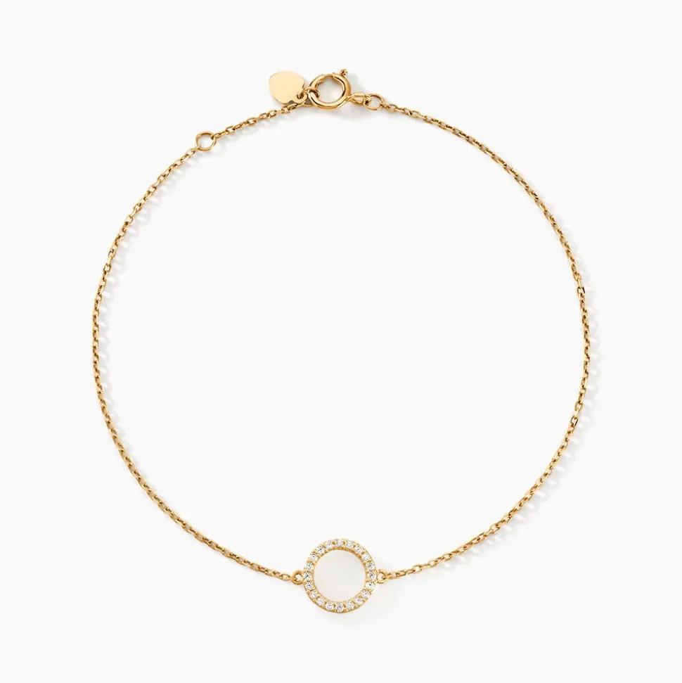 Bracelet Lim Or Jaune Oxyde De Zirconium