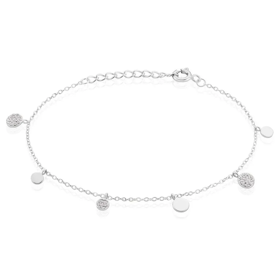 Bracelet Lorainne Argent Blanc Oxyde De Zirconium