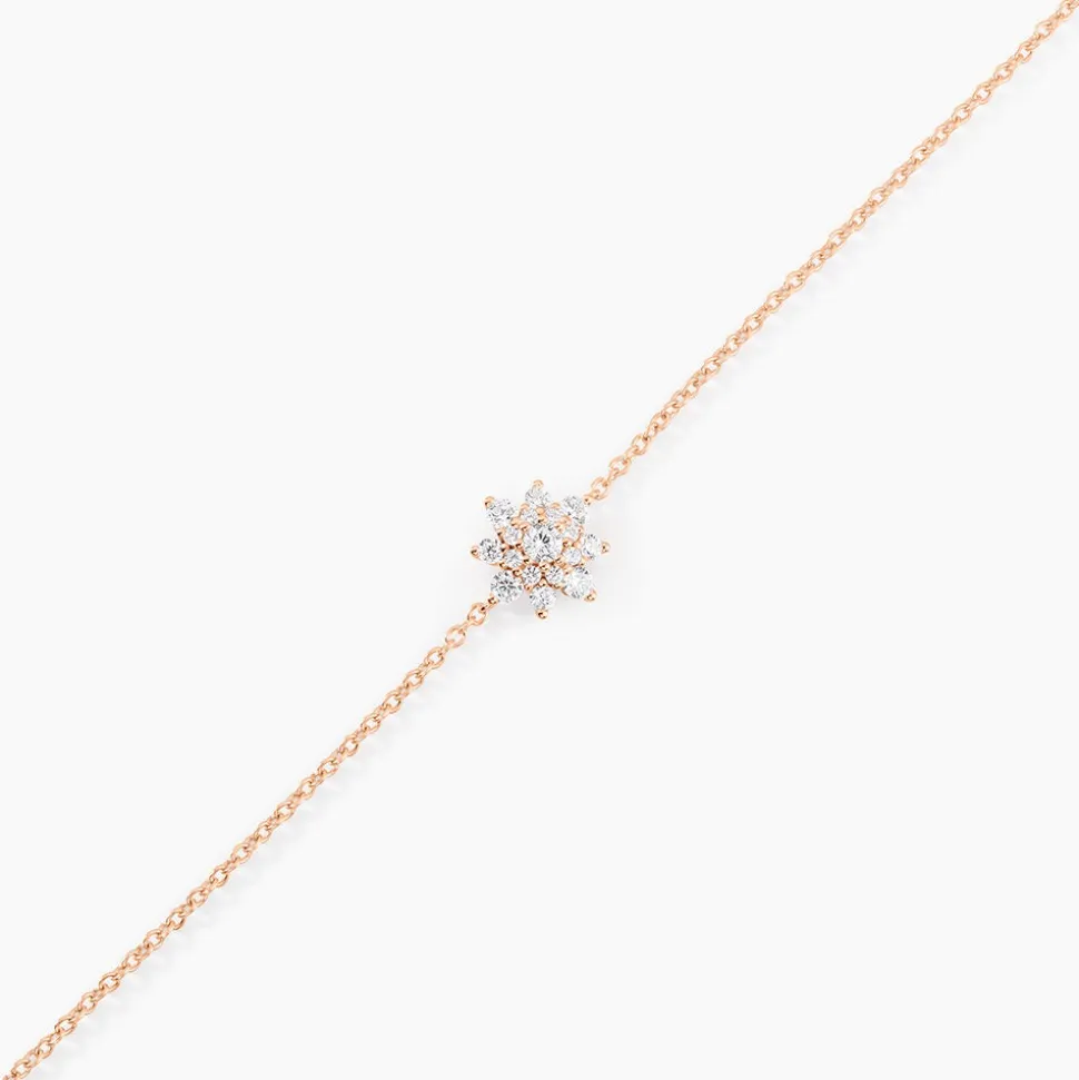 Bracelet Lorraine Argent Rose Oxyde De Zirconium