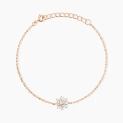 Bracelet Lorraine Argent Rose Oxyde De Zirconium