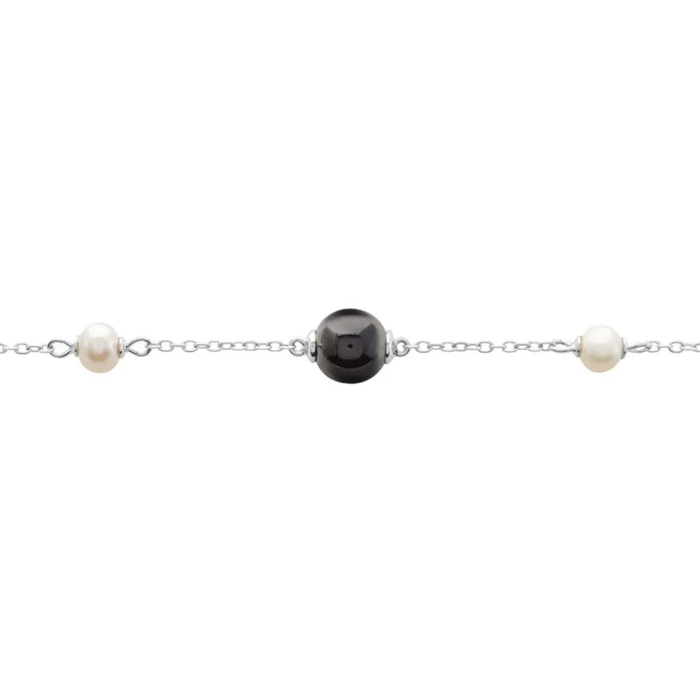 Marc Orian Bracelets|Idées Cadeaux Femme > Bracelet Lucia Cera Argent Blanc Perle De Culture Et Céramique
