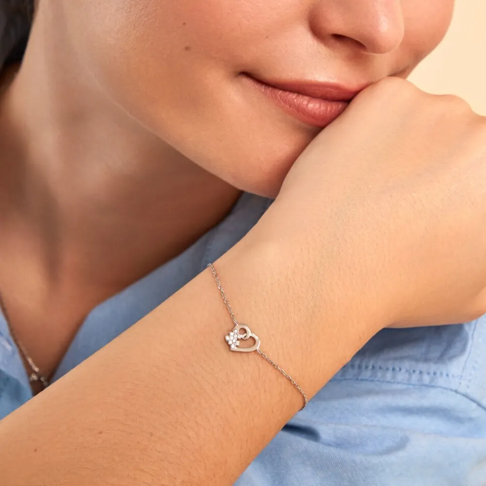 Marc Orian Bijoux Zirconium|Bracelets > Bracelet Lucianna Argent Blanc Oxyde De Zirconium
