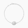 Bracelet Lumineuse Argent Blanc Oxyde De Zirconium